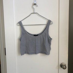 Light blue crop top
